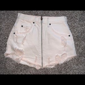 CARMAR DENIEM PINK SKIRT